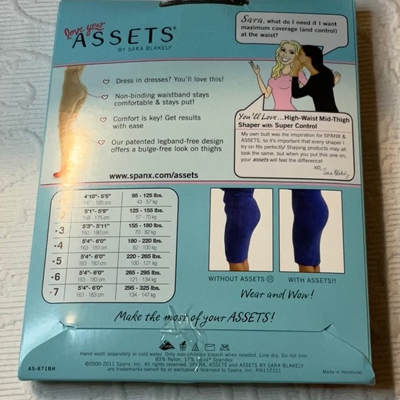 SPANX Love Your Assets High-Waist Shaper in Black. NEW. Size 6 - Picture 4 of 5